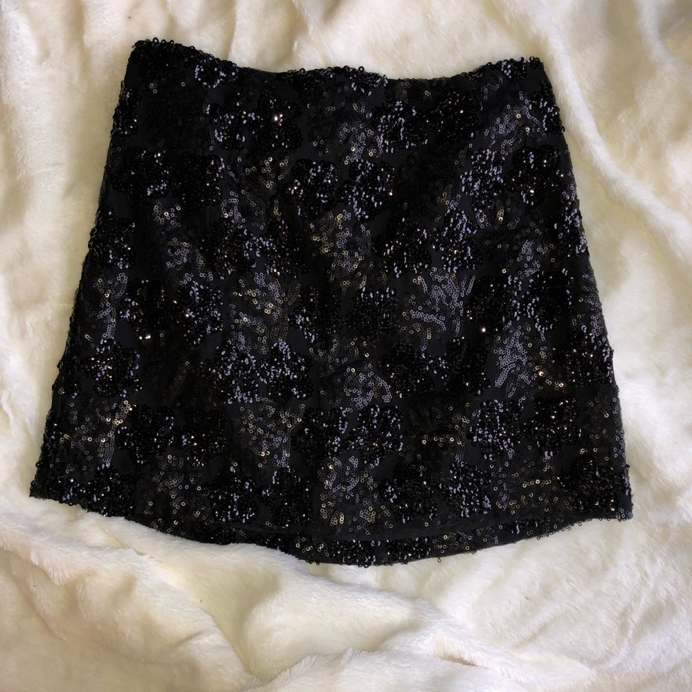 Black mini skirt